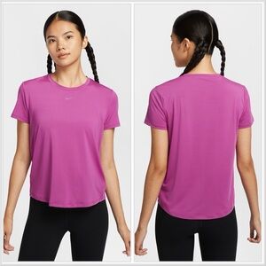 Nike One Classic Dri-Fit Pink Short-Sleeve Performance Top Small